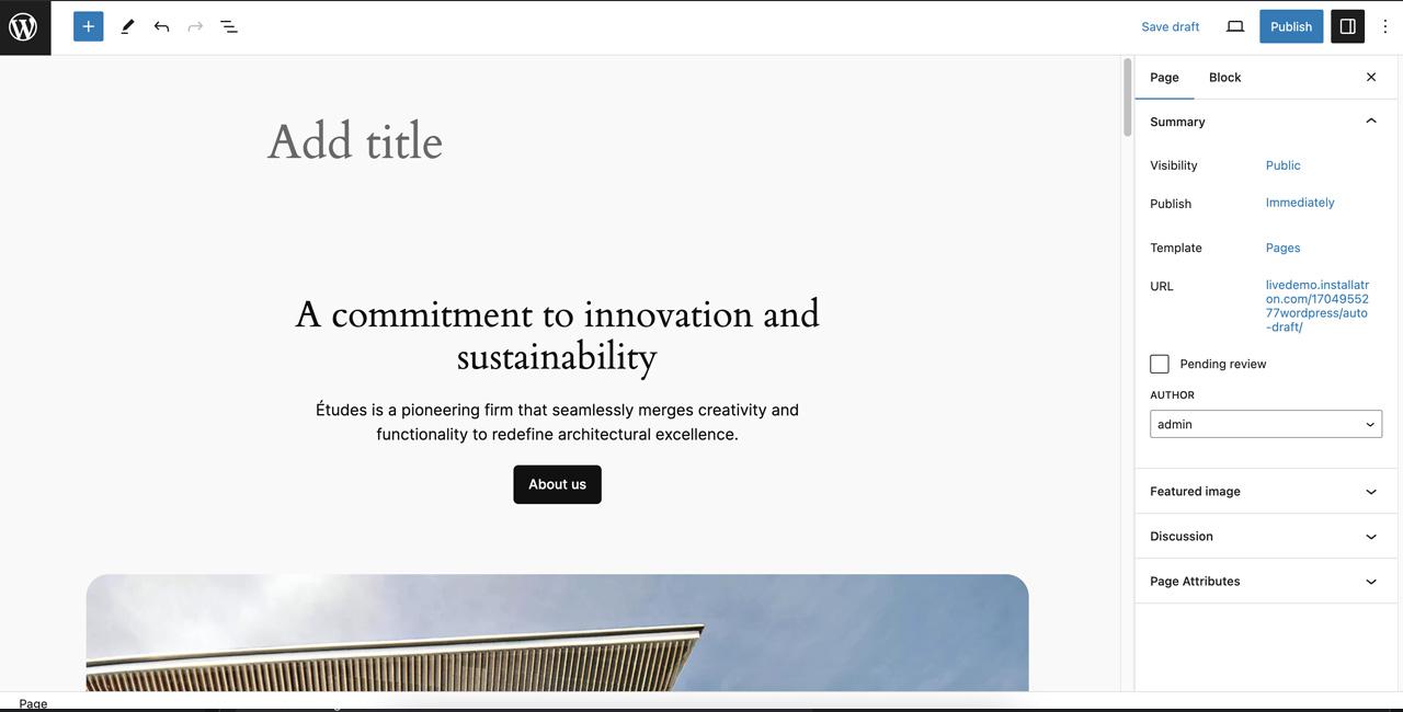 WordPress Page anlegen