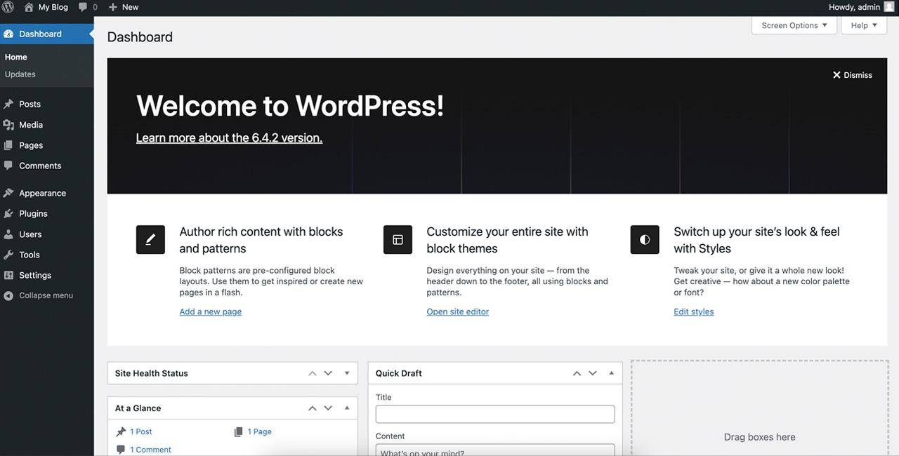 WordPress Backend